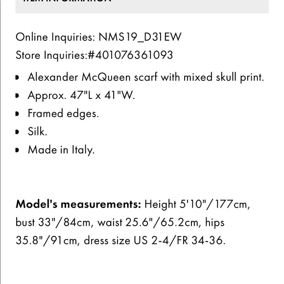 Alexander McQueen skull scarf, Grey and blue combo - Picture 5 of 5